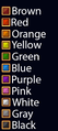List of the chest colors in order, for people who have Red/Green color blindness