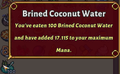 Brined coconut water stats at 100 (Patch 1.4)