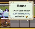 The house item in the player's inventory.